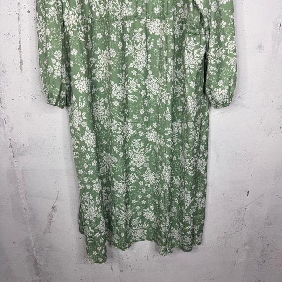 Summersalt Cinched Waist Caftan Dress Vintage Floral Ivy Print Silky New NWT XL - Picture 7 of 15